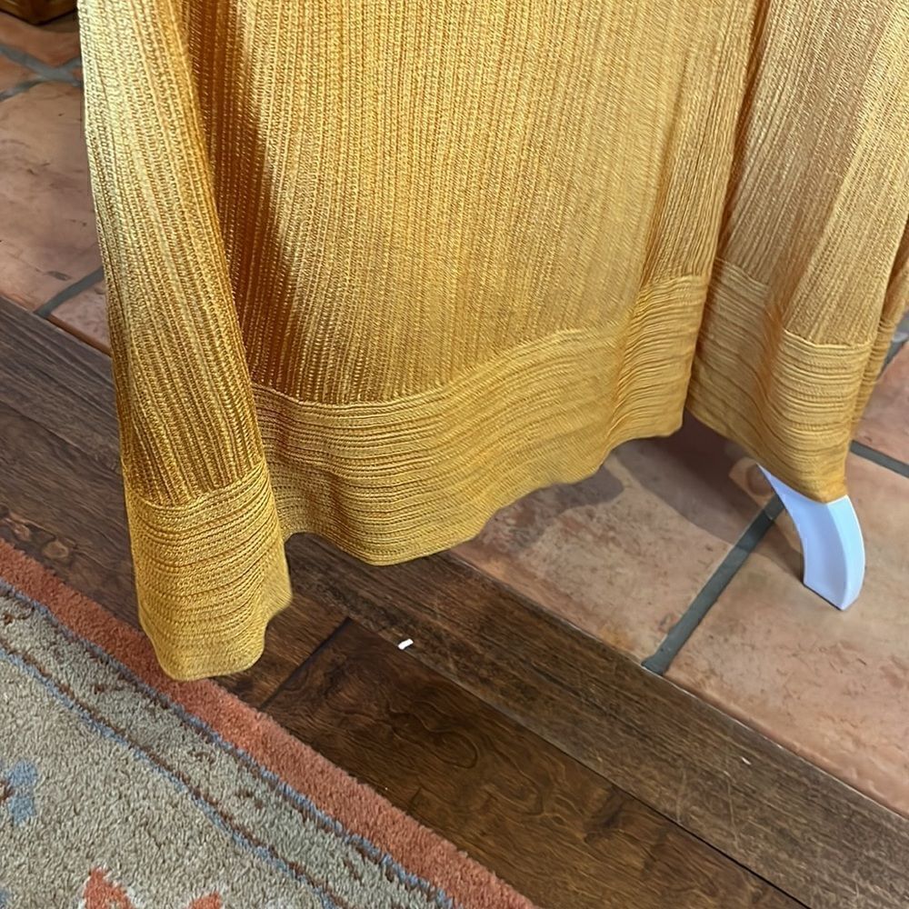 Zara Knit Yellow-Orange Knotted Shoulder Strap Maxi Dress, S! - Picture 4 of 9